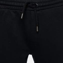 Pre Owned Palm Angels Black Cotton Knit Logo Printed Sweatpants M