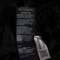 Palm Angels Black Cotton Stripe Trimmed Shorts M