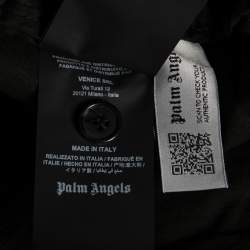 Palm Angels Black Cotton Stripe Trimmed Shorts M