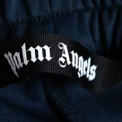Pre Owned Palm Angels Navy Knit Logo Print Joggers S