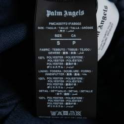 Pre Owned Palm Angels Navy Knit Logo Print Joggers S