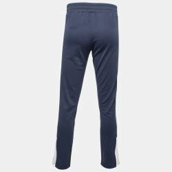 Pre Owned Palm Angels Navy Knit Logo Print Joggers S