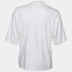 Pre Owned Palm Angels White Pirate Bear Printed Cotton Oversized T-Shirt S