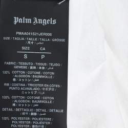 Pre Owned Palm Angels White Pirate Bear Printed Cotton Oversized T-Shirt S