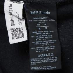 Pre Owned Palm Angels Black Cotton Teddy Bear T-Shirt M