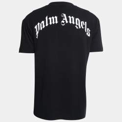 Pre Owned Palm Angels Black Cotton Teddy Bear T-Shirt M