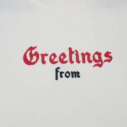 Pre Owned Palm Angels Cream Greetings From California Printed Cotton Knit Oversized T-Shirt S