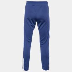 Palm Angels Blue Jersey Side Stripe Detail Track Pants S