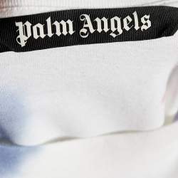 Pre Owned Palm Angels White Tie Dye Printed Cotton Knit Oversized T-Shirt S