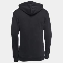 Pre Owned Palm Angels Black Printed Cotton Hoodie S