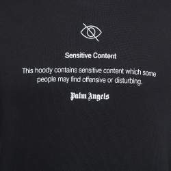 Pre Owned Palm Angels Black Printed Cotton Hoodie S