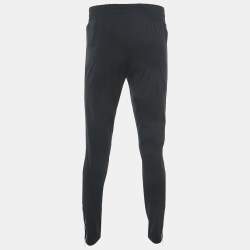 Pre Owned Palm Angels Black Nylon Zip Detailed Elasticized Waist Track Pants M