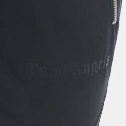 Pre Owned Palm Angels Black Nylon Zip Detailed Elasticized Waist Track Pants M