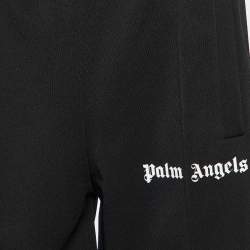 Palm Angels Black Knit Side Striped Bermuda Shorts S