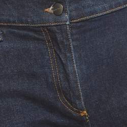 Pre Owned Palm Angels Blue Denim Logo print Straight-Leg Jeans M Waist 32''