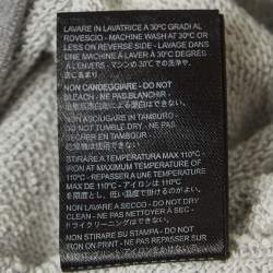 Palm Angels Grey Palm Trees Glitter Print Cotton Knit Sweatshirt L