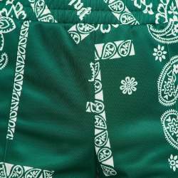 Palm Angels Green Bandana Print Technical Knit Track Pants L