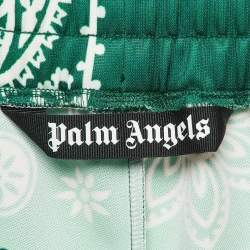 Palm Angels Green Bandana Print Technical Knit Track Pants L
