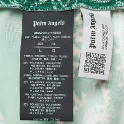 Palm Angels Green Bandana Print Technical Knit Track Pants L