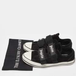Palm Angels Suede/White Suede Double Velcro Strap Low Top Sneakers Size 41