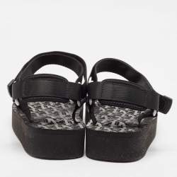 Palm Angels x Suicoke Black Canvas Slide Sandals Size 44