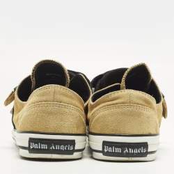 Pre Owned Palm Angels Vulcanized Size 45 Beige Suede Velcro Low Top Sneakers