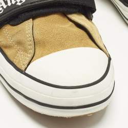 Pre Owned Palm Angels Vulcanized Size 45 Beige Suede Velcro Low Top Sneakers