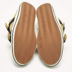 Pre Owned Palm Angels Vulcanized Size 45 Beige Suede Velcro Low Top Sneakers