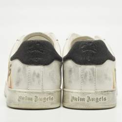 Pre Owned Palm Angels Palm One Size 41 White Sprayprint Leather Low Top Sneakers