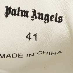 Pre Owned Palm Angels Palm One Size 41 White Sprayprint Leather Low Top Sneakers