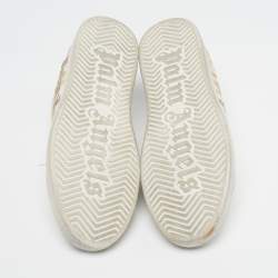 Pre Owned Palm Angels Palm One Size 43 White Sprayprint Leather Low Top Sneakers