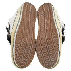 Palm Angels White Canvas Vulcanized Low Top Sneakers Size 42