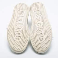Palm Angels White/Cream Leather Lace Up Sneakers Size 41