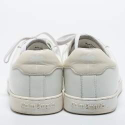 Palm Angels White/Cream Leather Lace Up Sneakers Size 41