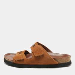 Palm Angels Brown Suede Slides Size 40