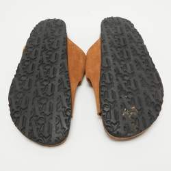 Palm Angels Brown Suede Slides Size 40