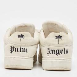 Palm Angels Off White Suede Lace Up Sneakers Size 42