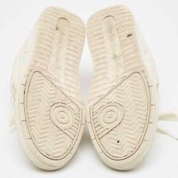Palm Angels Off White Suede Lace Up Sneakers Size 42