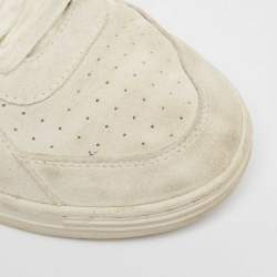Palm Angels Off White Suede Lace Up Sneakers Size 42