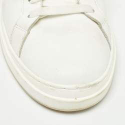 Palm Angels White Leather Two Low Top Sneakers Size 45