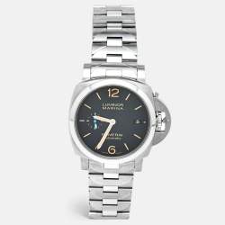 Panerai Black Stainless Steel Luminor Marina PAM00722 Men's Wristwatch 42 mm