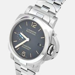 Panerai Black Stainless Steel Luminor Marina PAM00722 Men's Wristwatch 42 mm