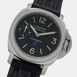 Panerai Black Stainless Steel Luminor Marina PAM00631 Manual Winding Men's Wristwatch 44 mm