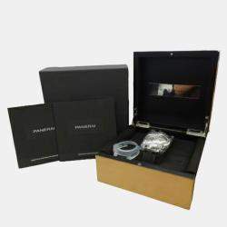 Panerai Black Stainless Steel Luminor Marina PAM00631 Manual Winding Men's Wristwatch 44 mm