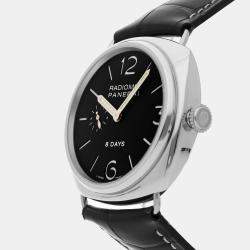 Panerai Black Stainless Steel Radiomir PAM00190 Manual Winding Men's Wristwatch 45 mm