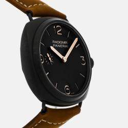 Panerai Brown Composite Radiomir PAM00504 Manual Winding Men's Wristwatch 47 mm