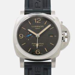 Panerai Black Stainless Steel Luminor PAM01320 Automatic Men's Wristwatch 44 mm