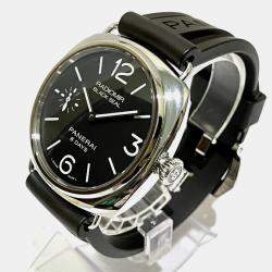 Panerai Black Stainless Steel Radiomir PAM00609 Manual Winding Men's Wristwatch 45 mm