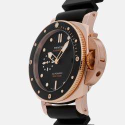 Panerai Black 18k Rose Gold Luminor PAM00974 Automatic Men's Wristwatch 42 mm