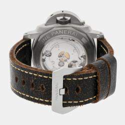 Panerai Black Titanium Luminor Manual Winding Men's Wristwatch 47 mm
